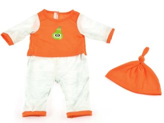 miniland dolls Pyjama für Puppen, mit Mütze, orange/weiß 