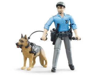 BRUDER bworld Polizist mit Hund 