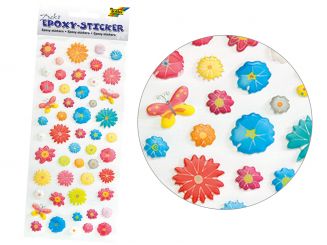 3-D Relief-Sticker, Blumen & Vasen 3, verschiedene Größen, selbstklebend, Relief-Sticker, Sticker, Bastelbedarf
