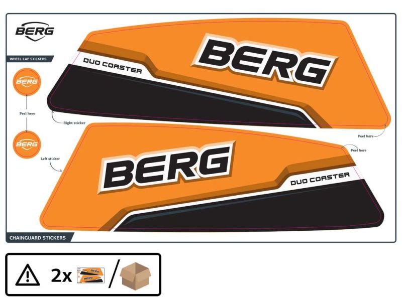 BERG Aufkleber-Set für Duo Coaster Pedal-Gokarts 