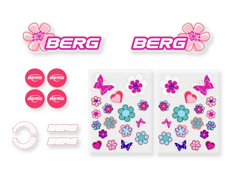 BERG Aufkleber-Set für Buzzy Bloom 2-in-1 Pedal-Gokart 