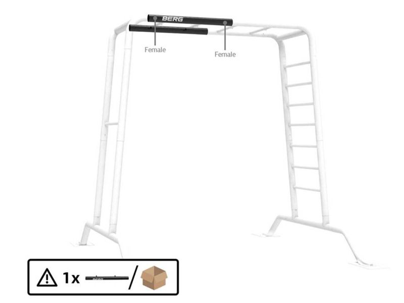 BERG PlayBase Medium Rahmenrohr oben, 2 x Muffe 
