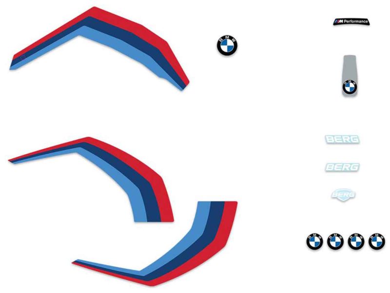 BERG Aufkleber-Set »BMW Street Racer« für Buddy 2.0 Pedal-Gokarts 