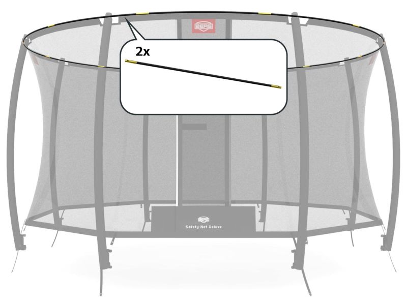 BERG Fiberglasstangen für Sicherheitsnetz Deluxe 380, 2-tlg. 
