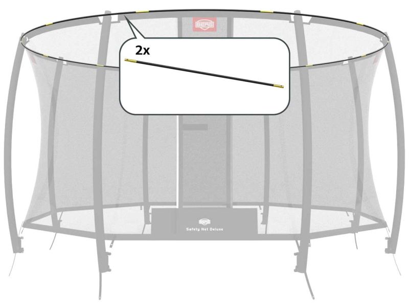 BERG Fiberglasstangen für Sicherheitsnetz Deluxe 430, 2-tlg. 