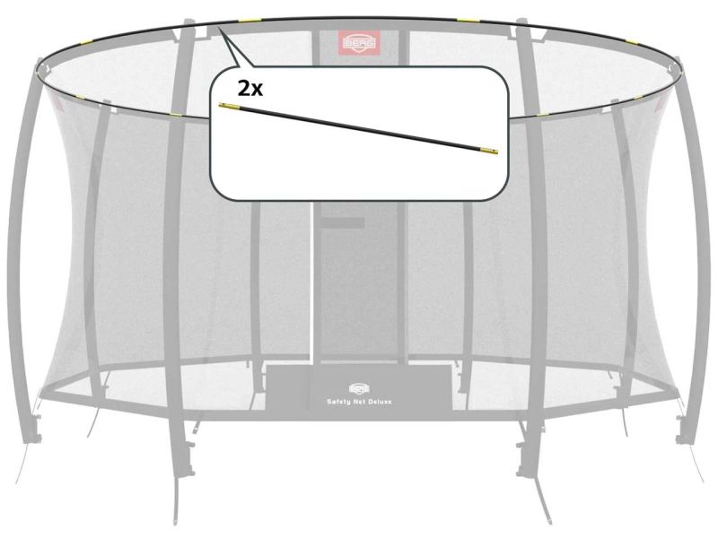 BERG Fiberglasstangen für Grand Sicherheitsnetz Deluxe 470, 2-tlg. bis Baujahr 2020 