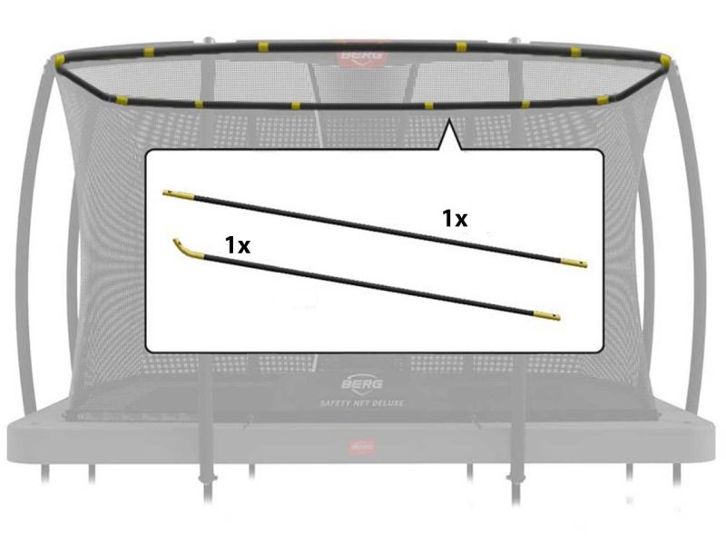 BERG Fiberglasstangen-Set für Ultim Sicherheitsnetz Deluxe 330, 2-tlg. 