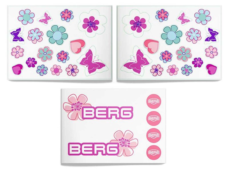 BERG Aufkleber-Set für Buzzy Bloom Pedal-Gokart 