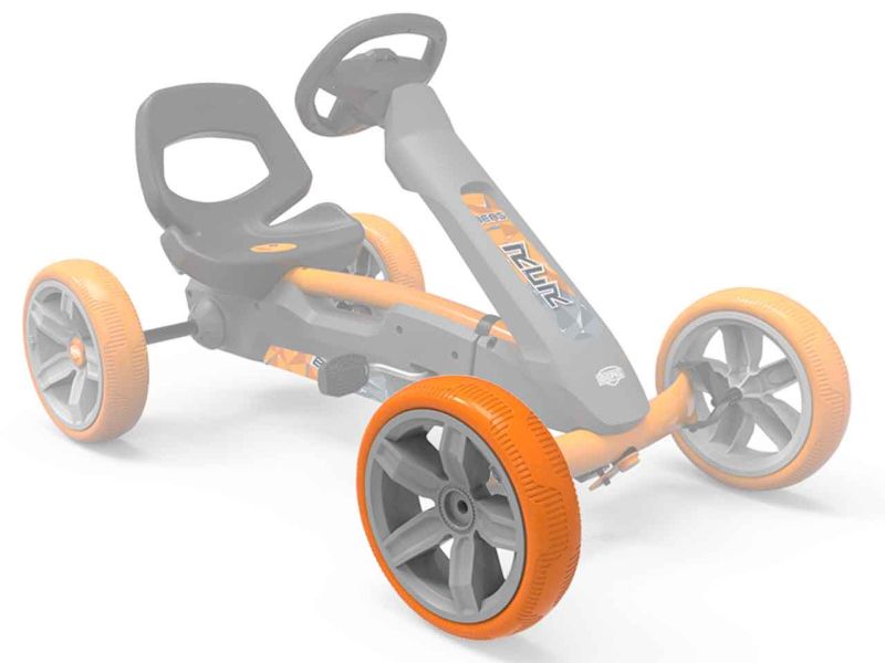 BERG Rad für Reppy Racer Pedal-Gokarts, vorne, 10x2.5, grau-orange 