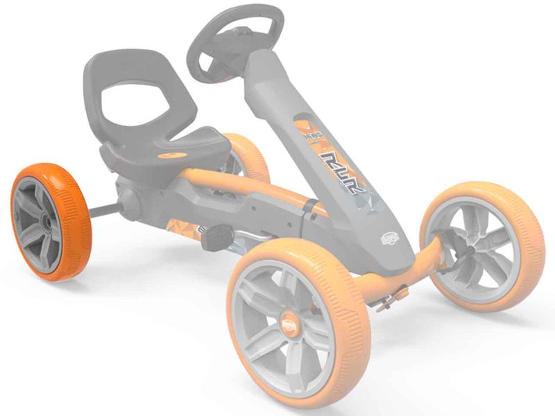 BERG Rad für Reppy Racer Pedal-Gokarts, hinten, 10x2.5, grau-orange 