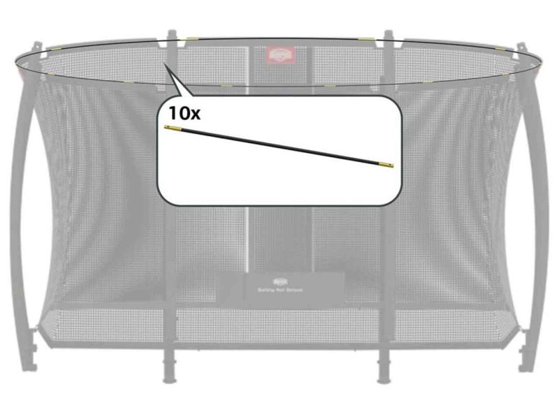 BERG Fiberglasstangen Komplett-Set für Ultim Sicherheitsnetz Deluxe 330, 10-tlg., bis Baujahr 2017 