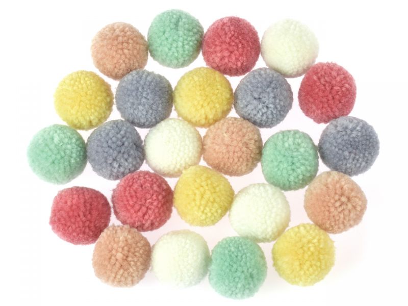 Folia Woll-Pompons »Pastell« 