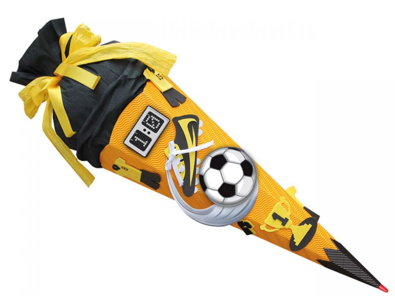 Bastel-Schultüte »Soccer Gelb«, 68 cm 