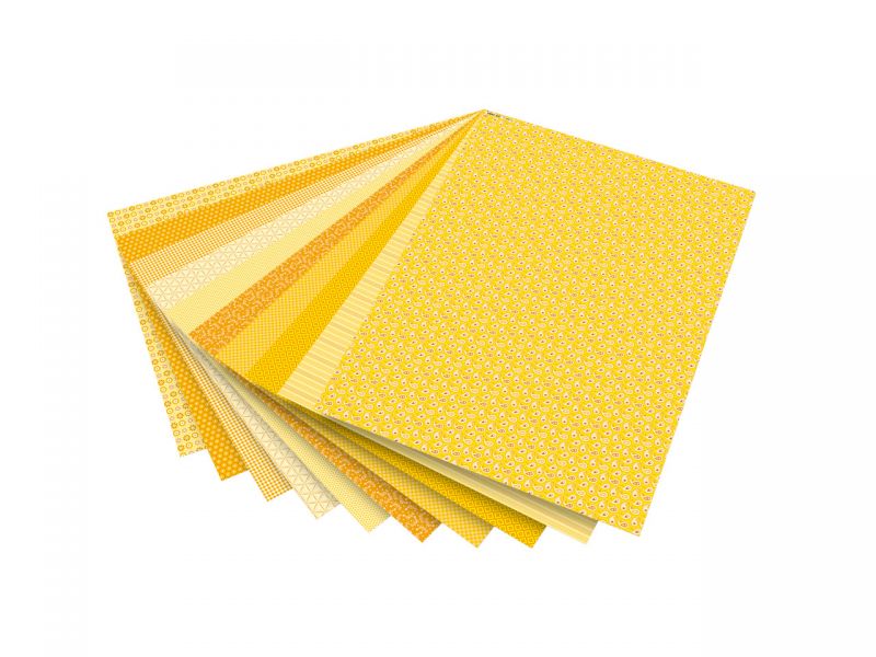 Folia Motivkarton »Basics Gelb«, 270 g/m², 50 x 70 cm, 10 Bogen 