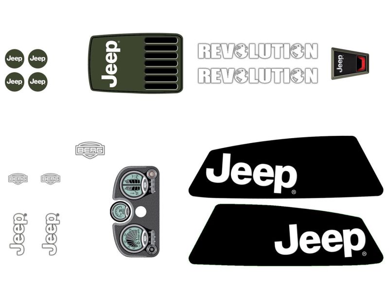 BERG Aufkleber-Set Jeep Revolution für Pedal-Gokarts 