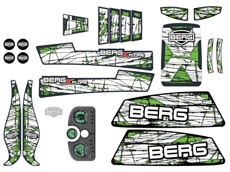BERG Aufkleber-Set »X-Plore« für XL/XXL Pedal-Gokarts 