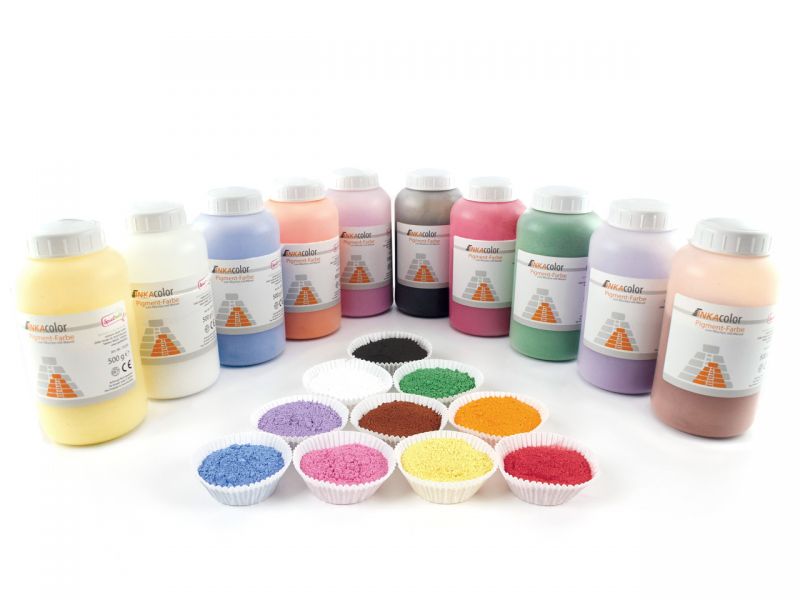 INKAcolor Pulverfarbe aus Farbpigmenten, 500 g, Farbe wählbar 