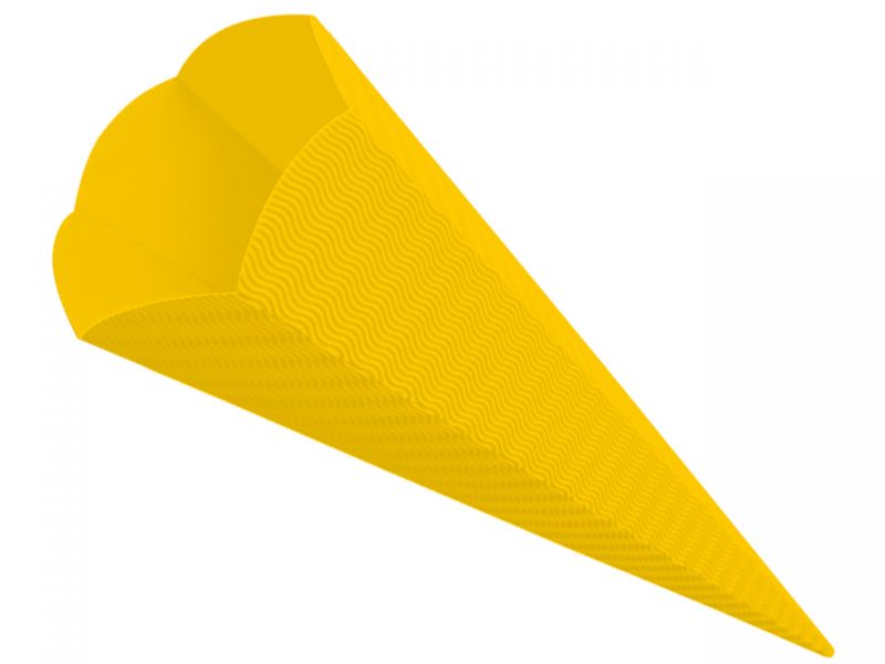 Ursus Schultüten-Rohling aus Wellpappe, Farbe wählbar Gelb