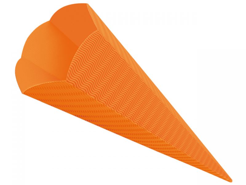 Ursus Schultüten-Rohling aus Wellpappe, Farbe wählbar Orange