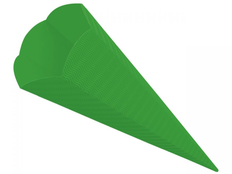 Ursus Schultüten-Rohling aus Wellpappe, Farbe wählbar Grün
