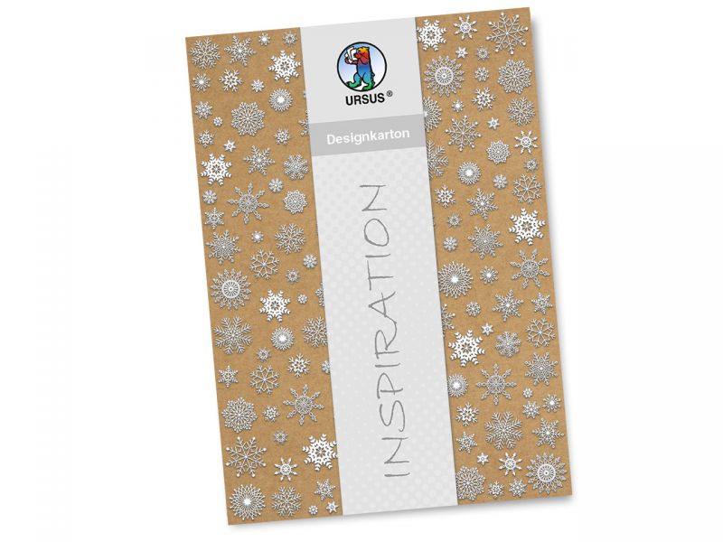 URSUS Designkarton Inspiration »Eiskristalle«, DIN A4, 5 Blatt 