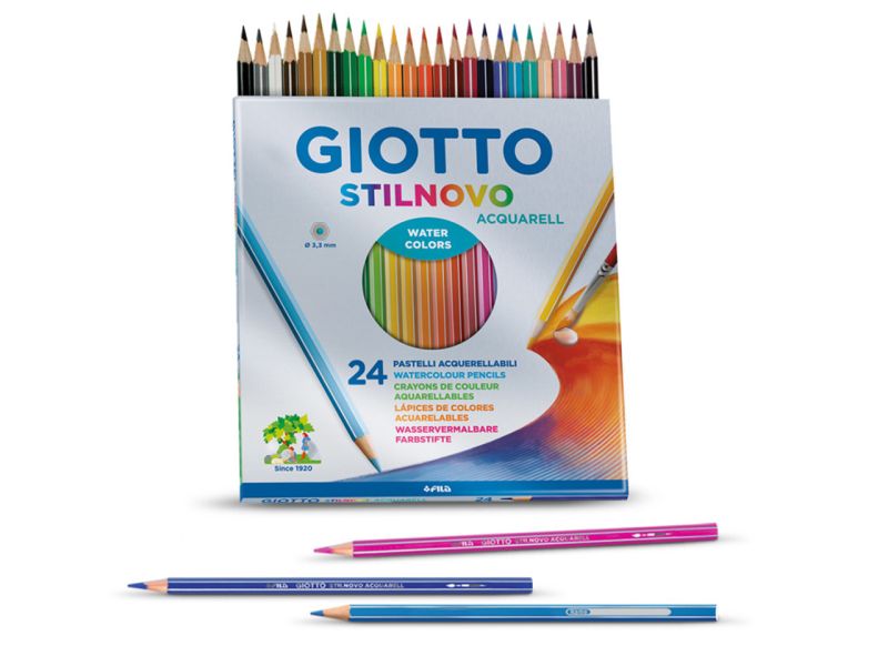 Giotto Stilnovo Acquarell Farbstifte, 24 Farben
