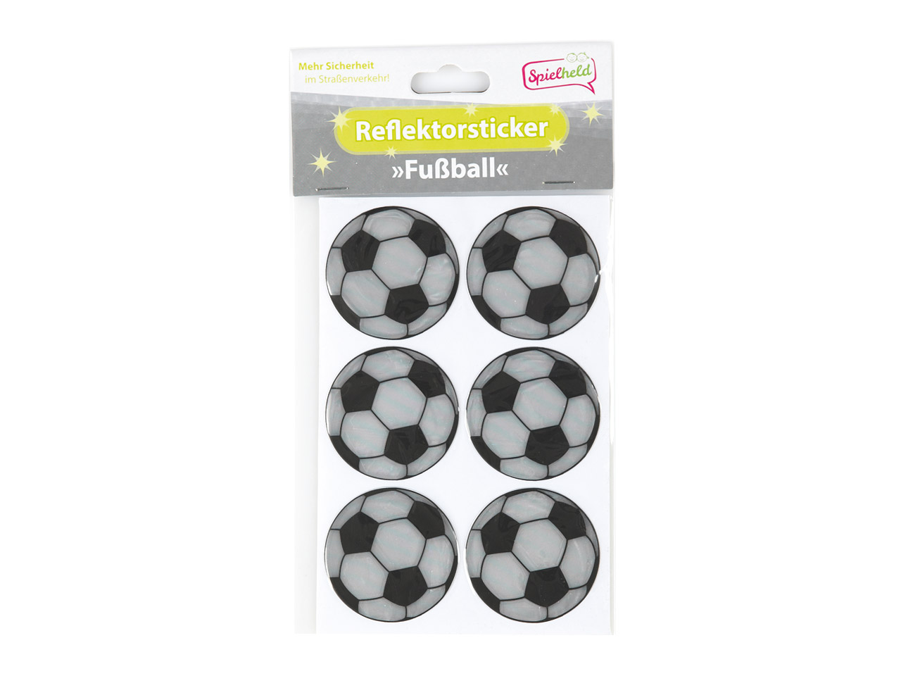 Spielheld Reflektorensticker »Fußball«, 6er-Set
