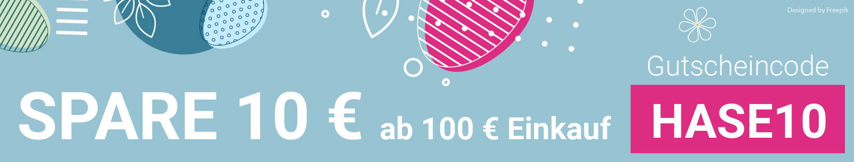 10 Euro Oster-Rabatt ab 100 Euro Einkaufswert