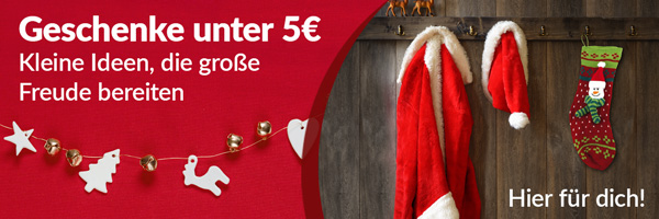 Geschenke unter 5€: Kleine Ideen, die große Freude bereiten. Zum Beispiel als Nikolaus-Geschenk.