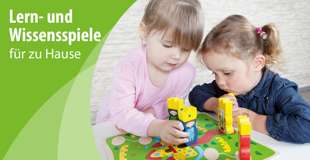 Lern- und Wissenspiele für zu Hause: Unterstützung bei der Kinderbetreuung zu Hause mit Spielen, die die Kinder fördern und unterstützen.