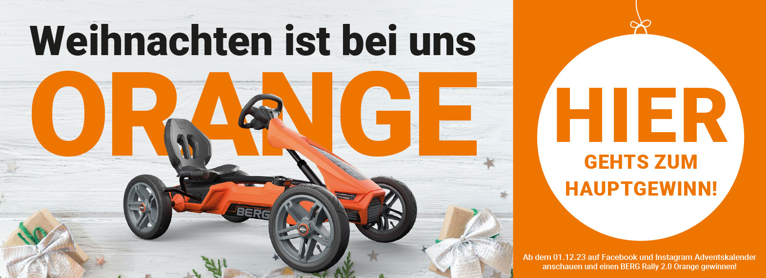 Spielheld | BERG Rally Orange Adventskalender Gewinnspiel